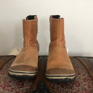 Sorel Womens slimboot leather pull-on boots, sz 9